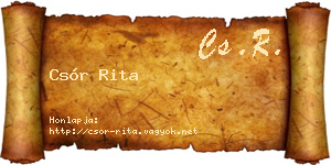Csór Rita névjegykártya