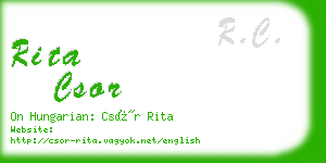 rita csor business card